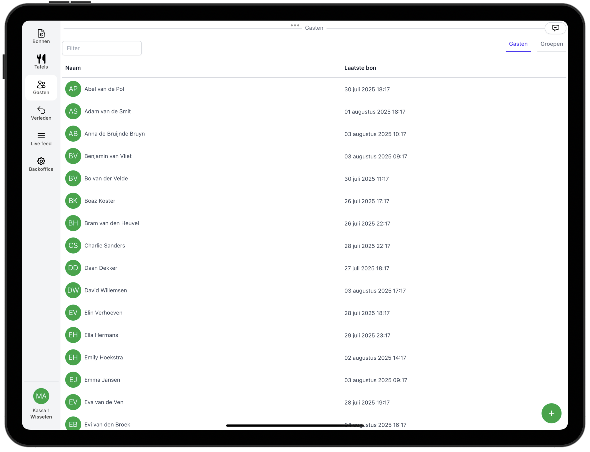 20Tabs Vaste Gasten Dashboard