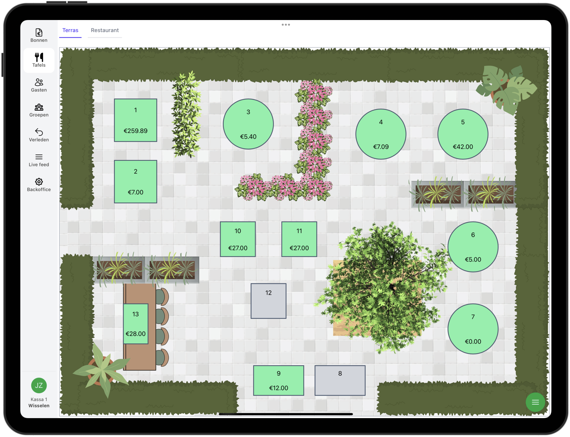 20Tabs Tafelbeheer Plattegrond